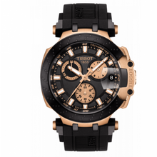 Load image into Gallery viewer, Tissot T Race Chronograph Black Dial Black Silicone Strap Watch For Men - T115.417.37.051.00