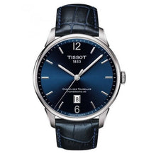 Load image into Gallery viewer, Tissot Chemin Des Tourelles Powermatic 80 Blue Dial Blue Leather Strap Watch for Men - T099.407.16.047.00