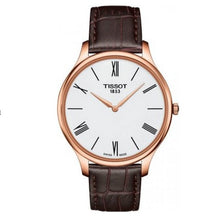 Load image into Gallery viewer, Tissot Tradition 5.5 White Dial Brown Leather Strap Watch for Men - T063.409.36.018.00