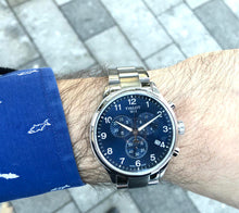 Load image into Gallery viewer, Tissot T Sport Chrono XL Classic Blue Dial Silver Steel Strap Watch For Men - T116.617.11.047.01