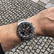 Load image into Gallery viewer, Tissot Supersport Chrono Black Dial Silver Steel Strap Watch For Men - T125.617.11.051.00