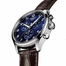 Load image into Gallery viewer, Tissot Chrono XL Classic Blue Dial Brown Leather Strap Watch For Men - T116.617.16.047.00