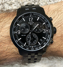 Load image into Gallery viewer, Tissot PRC 200 Chronograph Black Dial Black Steel Strap Watch For Men - T114.417.33.057.00