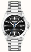 Load image into Gallery viewer, Hugo Boss Strike Black Dial Silver Steel Strap Watch for Men - 1514170