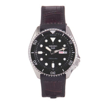 Load image into Gallery viewer, Seiko 5 Sports SKX Automatic Black Dial Black Leather Strap Watch for Men - SRPD55K2