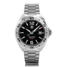 Load image into Gallery viewer, Tag Heuer Formula 1 Automatic Black Dial Silver Steel Strap Watch for Men - WAZ2113.BA0875