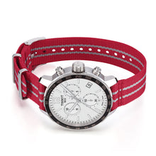 Load image into Gallery viewer, Tissot Quickster Chronograph NBA Houston Rockets Special Edition White Dial Two Tone NATO Strap Watch for Men - T095.417.17.037.12