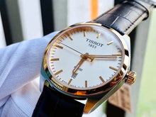 Load image into Gallery viewer, Tissot T Classic PR 100 Quartz White Dial Brown Leather Strap Watch for Men - T101.410.26.031.00