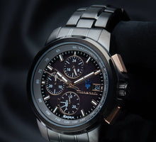 Load image into Gallery viewer, Maserati Successo Solar Black Dial Grey Steel Strap Watch For Men - R8873645001