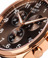 Load image into Gallery viewer, Tissot T Sport Chrono XL Classic Brown Dial Brown Leather Strap Watch For Men - T116.617.36.057.01