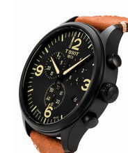 Load image into Gallery viewer, Tissot T Sport Chrono XL Black Dial Brown Leather Strap Watch For Men - T116.617.36.057.00