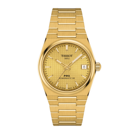 Tissot PRX Powermatic 80 Gold Dial Gold Steel Strap Watch for Men - T137.207.33.021.00