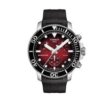 Load image into Gallery viewer, Tissot Seastar 1000 Chronograph Red Dial Black Rubber Strap Watch For Men - T120.417.17.421.00