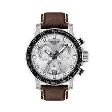 Load image into Gallery viewer, Tissot Supersport Chrono Silver Dial Brown Leather Strap Watch for Men - T125.617.16.031.00