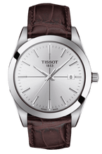 Load image into Gallery viewer, Tissot Gentlemen Silver Dial Brown Leather Strap Watch for Men - T127.410.16.031.01