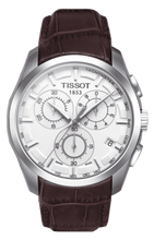 Load image into Gallery viewer, Tissot Couturier Chronograph White Dial Brown Leather Strap Watch For Men - T035.617.16.031.00