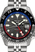 Load image into Gallery viewer, Seiko 5 Sports Special Edition Automatic Grey Dial Silver Steel Strap Watch For Men - SSK019K1
