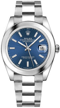 Load image into Gallery viewer, Rolex Datejust 41 Blue Index Dial Oystersteel Men's Watch 126300-0001