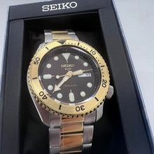 Load image into Gallery viewer, Seiko 5 Sports Automatic Brown Dial Two Tone Steel Strap Watch For Men - SRPK24
