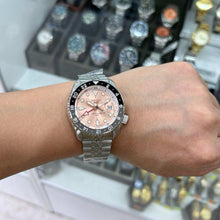 Load image into Gallery viewer, Seiko 5 Sports GMT Thong Sia Limited Edition Brown Dial Silver Steel Strap Watch for Men - SSK043K1