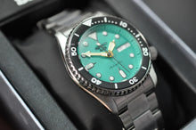 Load image into Gallery viewer, Seiko 5 Sports SKX Midi Automatic Teal Dial Silver Steel Strap Watch For Men - SRPK33K1