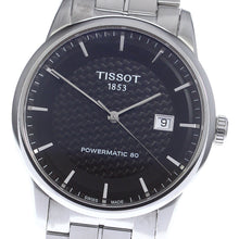 Load image into Gallery viewer, Tissot Luxury Powermatic 80 Black Dial Silver Steel Strap Watch for Men - T086.407.11.201.02