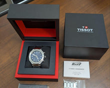 Load image into Gallery viewer, Tissot T Race Chronograph Blue Dial Silver Steel Strap Watch For Men - T141.417.11.041.00