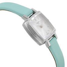 Load image into Gallery viewer, Tissot T Lady Lovely Square Silver Dial Light Green Leather Strap Watch for Women - T058.109.16.031.01
