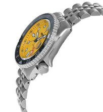 Load image into Gallery viewer, Seiko 5 Sport SKX GMT US Special Creation Automatic Yellow Dial Silver Steel Strap Watch for Men - SSK017K1