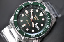 Load image into Gallery viewer, Seiko 5 Sports Automatic Analog Green Dial Silver Steel Strap Watch For Men - SRPD63K1