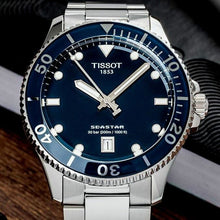 Load image into Gallery viewer, Tissot Seastar 1000 Blue Dial Silver Steel Strap Watch For Men - T120.410.11.041.00