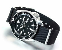 Load image into Gallery viewer, Seiko 5 Sports SKX Automatic Black Dial Black NATO Strap Watch For Men - SRPD55K3