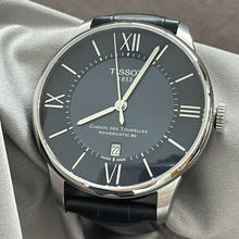 Load image into Gallery viewer, Tissot Chemin Des Tourelles Powermatic 80 Blue Dial Blue Leather Strap Watch for Men - T099.407.16.048.00