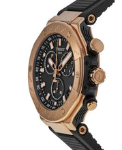 Load image into Gallery viewer, Tissot T Race Chronograph Black Dial Black Rubber Strap Watch For Men - T141.417.37.051.00