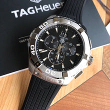 Load image into Gallery viewer, Tag Heuer Aquaracer Chronograph Black Dial Black Rubber Strap Watch for Men - CAY1110.FT6041