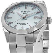 Load image into Gallery viewer, Tissot Gentleman Powermatic 80 Silicium Ice Blue Silver Steel Strap Watch For Men - T127.407.11.351.00
