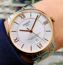 Load image into Gallery viewer, Tissot Chemin des Tourelles Powermatic 80 Helvetic Pride Silver Dial Two Tone Steel Strap Watch for Men - T099.407.22.038.01