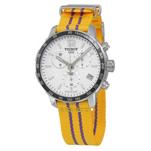 Load image into Gallery viewer, Tissot Quickster Chronograph NBA LA Lakers White Dial Yellow NATO Strap Watch for Men - T095.417.17.037.05