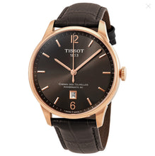 Load image into Gallery viewer, Tissot T Classic Chemin Des Tourelles Powermatic 80 Brown Dial Brown Leather Strap Watch for Men - T099.407.36.447.00
