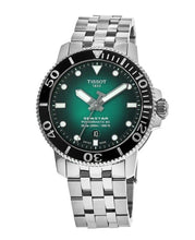 Load image into Gallery viewer, Tissot Seastar 1000 Powermatic 80 Green Dial Silver Steel Strap Watch For Men - T120.407.11.091.01