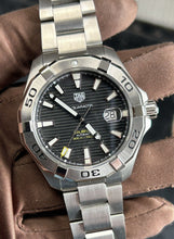 Load image into Gallery viewer, Tag Heuer Aquaracer Automatic Black Dial Silver Steel Strap Watch for Men - WAY2010.BA0927