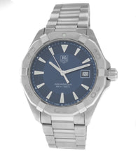 Load image into Gallery viewer, Tag Heuer Aquaracer Quartz Blue Dial Silver Steel Strap Watch for Men - WAY1112.BA0928