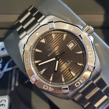 Load image into Gallery viewer, Tag Heuer Aquaracer Automatic Anthracite Grey Dial Silver Steel Strap Watch for Men - WAY2113.BA0928