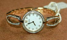 Load image into Gallery viewer, Bulova Crystal Collection Mother of Pearl Dial Gold Steel Strap Watch for Women - 98L225