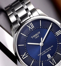 Load image into Gallery viewer, Tissot Chemin Des Tourelles Powermatic 80 Blue Dial Silver Steel Strap Watch for Men - T099.407.11.048.00