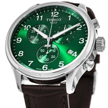 Load image into Gallery viewer, Tissot Chrono XL Chronograph Classic Green Dial Brown Leather Strap Watch For Men - T116.617.16.091.00