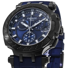 Load image into Gallery viewer, Tissot T Race Chronograph Blue Dial Blue Silicone Strap Watch For Men - T115.417.37.041.00