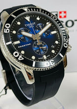 Load image into Gallery viewer, Tissot Seastar 1000 Chronograph Blue Dial Black Rubber Strap Watch For Men - T120.417.17.041.00