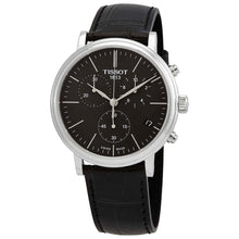 Load image into Gallery viewer, Tissot Carson Premium Chronograph Black Dial Black Leather Strap Watch For Men - T122.417.16.051.00