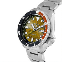 Load image into Gallery viewer, Seiko 5 Sports Sonar Special Edition Brown Dial Silver Steel Strap Watch For Men - SRPJ47K1